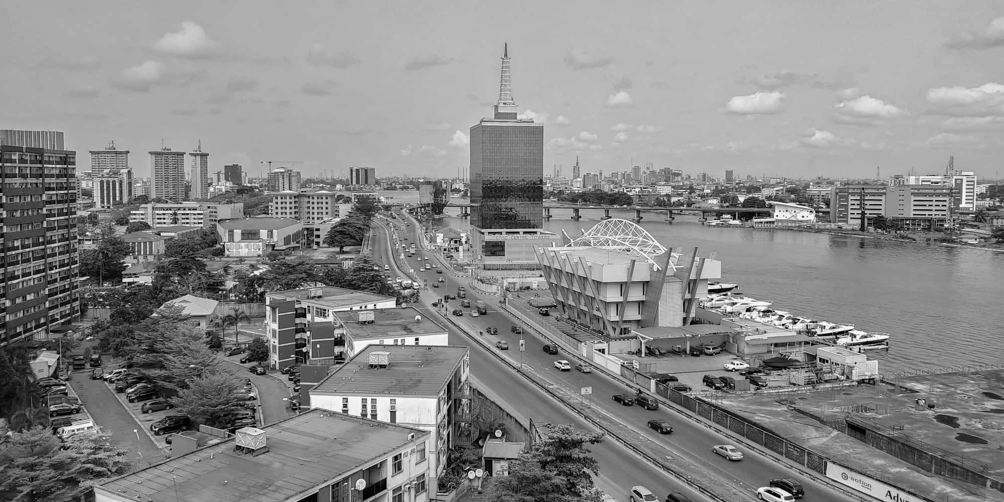Civic Towers and the waterfront at Lekki, Lagos